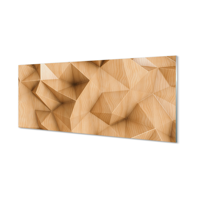 Sklenený obklad do kuchyne Solid mozaika drevo