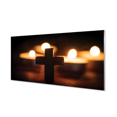 Nástenný panel  kríž sviečok
