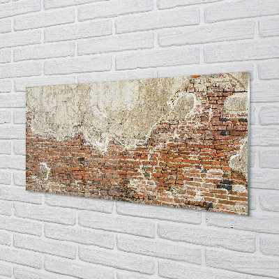 Sklenený obklad do kuchyne Tehlové múry wall