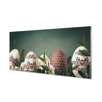 Nástenný panel  Listy vajcom kvety