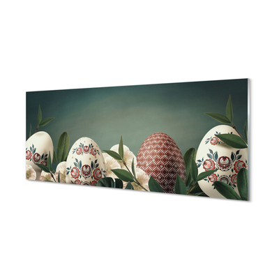 Nástenný panel  Listy vajcom kvety