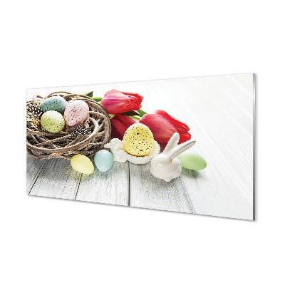 Nástenný panel  vajcia tulipány