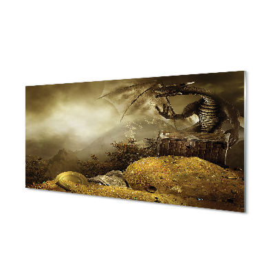 Nástenný panel  Dragon horské mraky zlato