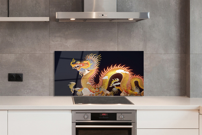 Nástenný panel  Golden Japanese Dragon