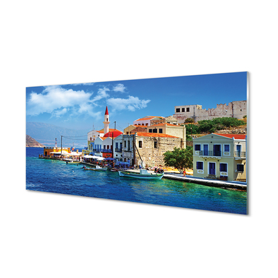 Nástenný panel  Grécko morská pobrežie hory