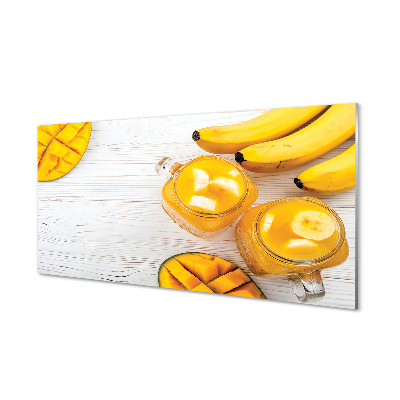Sklenený obklad do kuchyne Mango banán smoothie