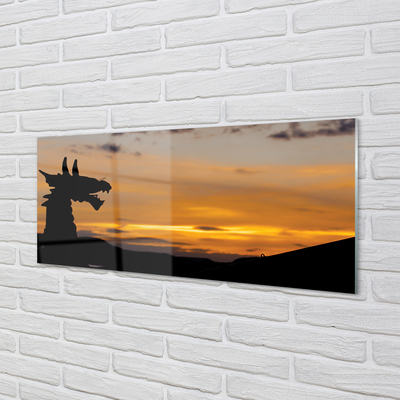 Nástenný panel  Slnko oblohu drak