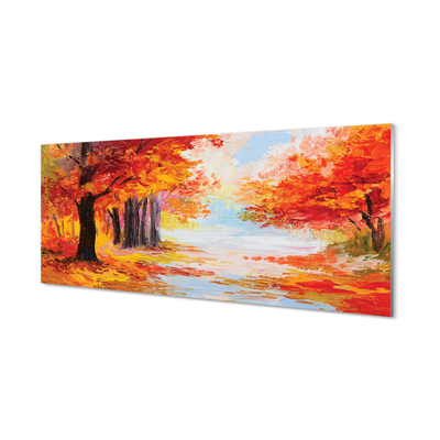 Nástenný panel  Jesenné lístie stromu