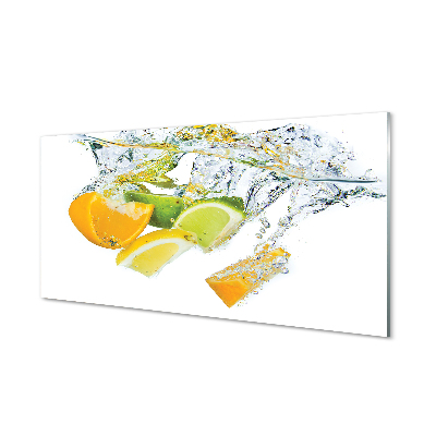 Sklenený obklad do kuchyne voda citrus