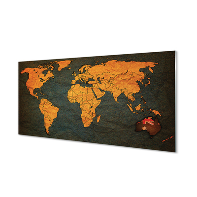 Nástenný panel  gold mapa