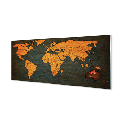 Nástenný panel  gold mapa