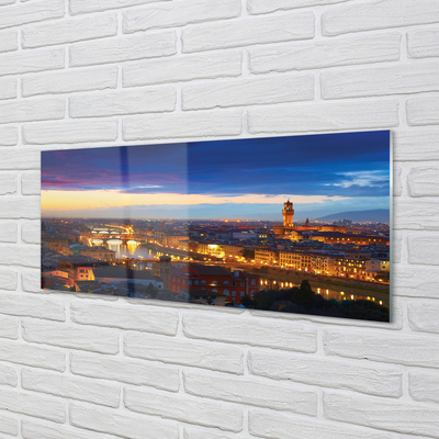 Nástenný panel  Taliansko Night panorama mostov