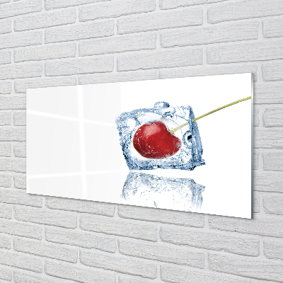 Sklenený obklad do kuchyne Kocka ľadu cherry