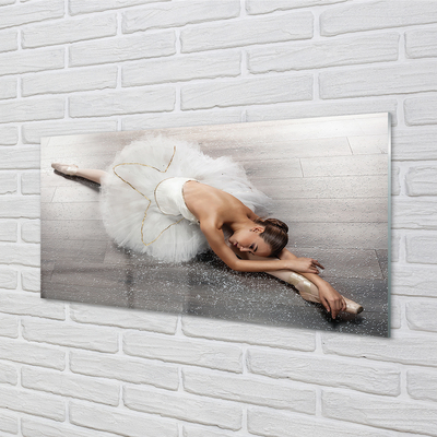 Nástenný panel  Žena biele balerína šaty