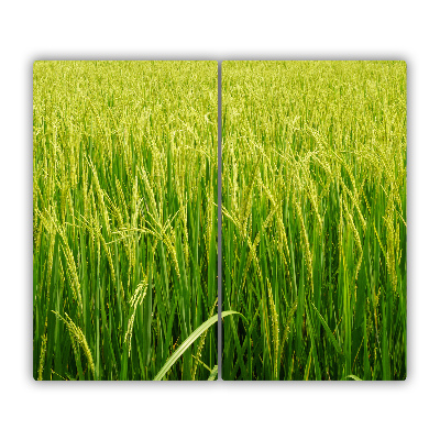 Sklenená doska na krájanie Pole ryža