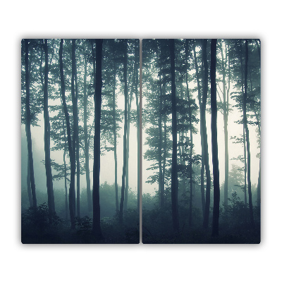 Sklenená doska na krájanie Les v hmle