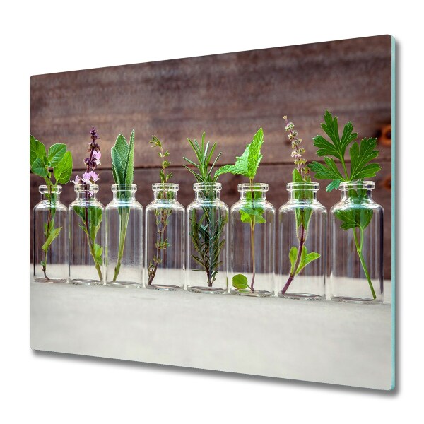 Sklenená doska na krájanie Rastliny v pohároch