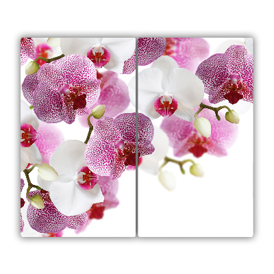 Sklenená doska na krájanie Orchidea