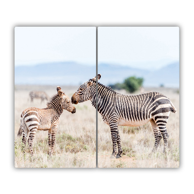 Sklenená doska na krájanie Zebry v horách