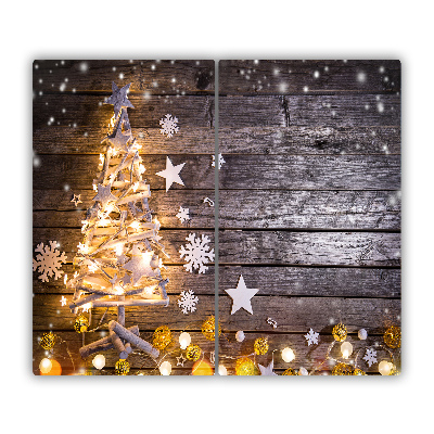 Sklenená doska na krájanie Osvetlený vianočný strom