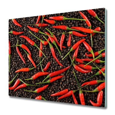 Sklenená doska na krájanie Chilli papričky