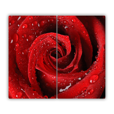 Sklenená doska na krájanie Kvapky na ružu