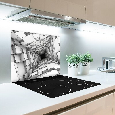 Sklenená doska na krájanie Tunel s kockami