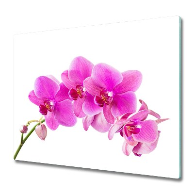 Sklenená doska na krájanie Ružová orchidea