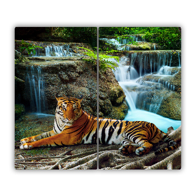 Sklenená doska na krájanie Tiger vodopád