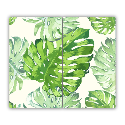 Sklenená doska na krájanie Tropické listy