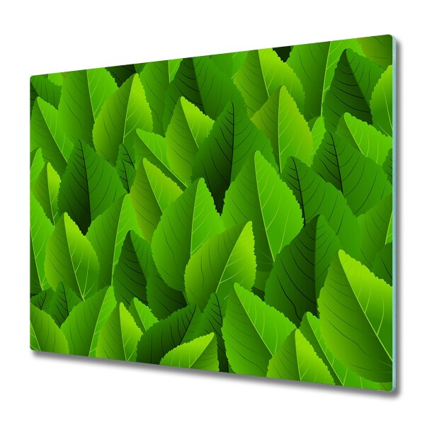 Sklenená doska na krájanie Zelené listy