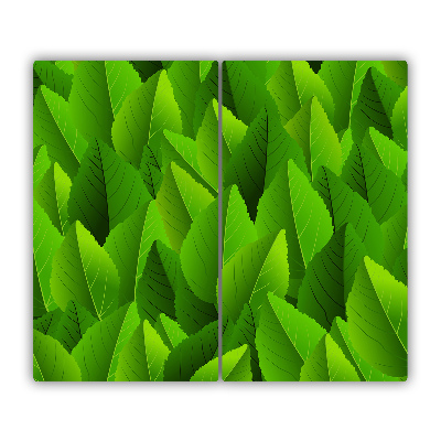 Sklenená doska na krájanie Zelené listy