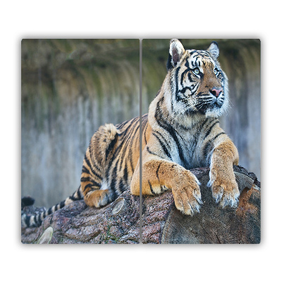 Sklenená doska na krájanie Tiger