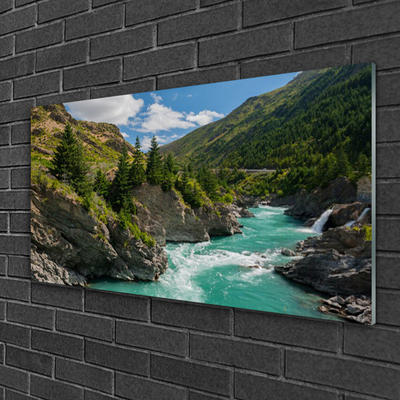 Obraz na akrylátovom skle Hory rieka príroda