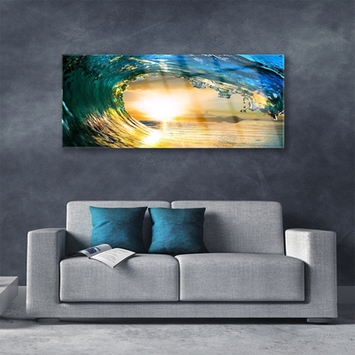 Obraz na akrylátovom skle Vlna more západ príroda