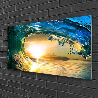 Obraz na akrylátovom skle Vlna more západ príroda