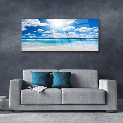 Obraz na akrylátovom skle More pláž mraky príroda