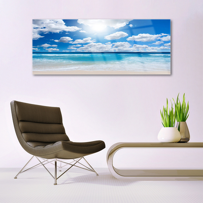 Obraz na akrylátovom skle More pláž mraky príroda