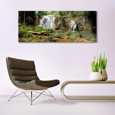 Obraz na akrylátovom skle Vodopád rieka les príroda