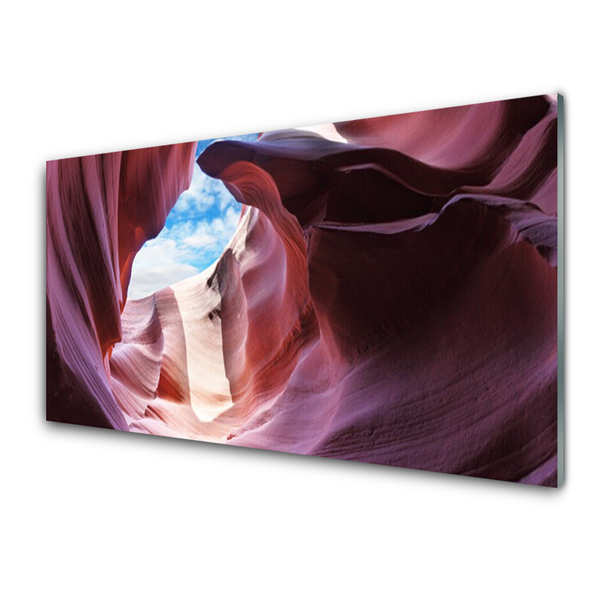 Obraz na akrylátovom skle Skalka rieka koryto umenie