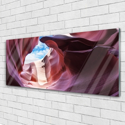 Obraz na akrylátovom skle Skalka rieka koryto umenie