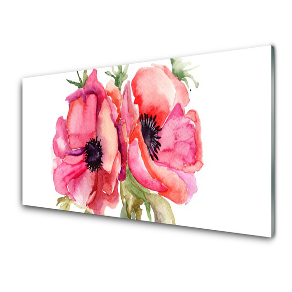 Obraz na akrylátovom skle Kvety akvarely