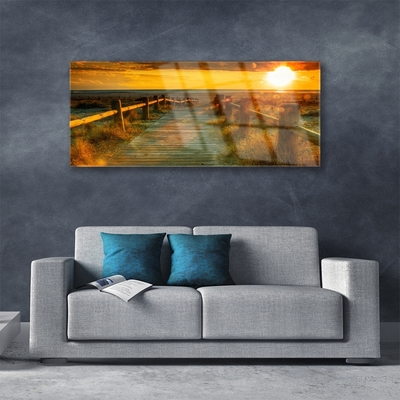 Obraz na akrylátovom skle Západ slnka architektúra