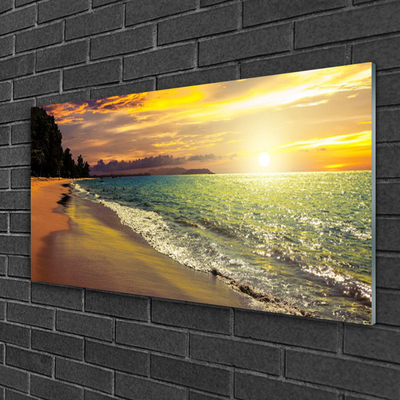 Obraz na akrylátovom skle Slnko pláž more krajina