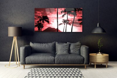 Obraz na akrylátovom skle Hora palmy stromy príroda