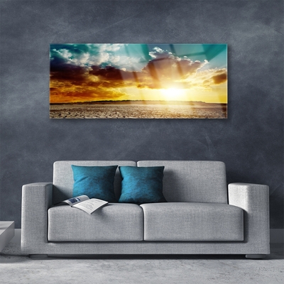 Obraz na akrylátovom skle Slnko púšť krajina