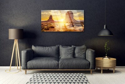 Obraz na akrylátovom skle Púšť slnko krajina