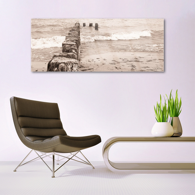 Obraz na akrylátovom skle More pláž architektúra
