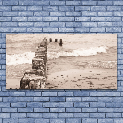 Obraz na akrylátovom skle More pláž architektúra