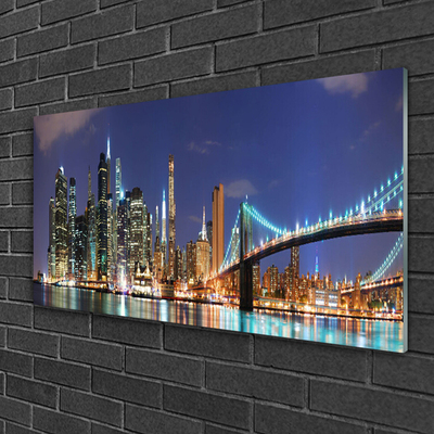 Obraz na akrylátovom skle Most mesto architektúra